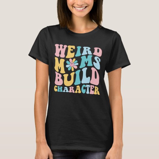 個性的なお母さんは子供の人格形成に良い影響を与える トレンディママ Tシャツ (正面)
