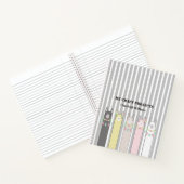 個性的なかわいいレトロカラフルなラマ子供 ノートブック (内部)