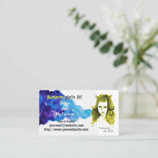 個性的なアーティストの 名刺 (スタンド正面)