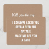 個性的なカード ユニークな結婚式仲人提案 招待状 (正面/裏面)