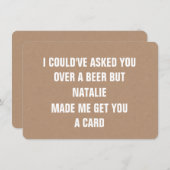 個性的なカード 面白いブライズメンの提案 招待状 (正面/裏面)