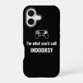 個性的なゲーミンググッズ - 内向的なユーモア iPhone 16ケース (裏面)