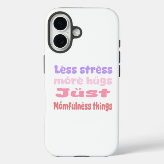 個性的なハグ Momfulness ホワイト Case-Mate iPhoneケース (裏面)