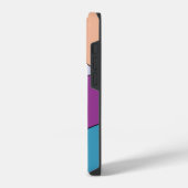 個性的なバイブラント幾何学模様 iPhoneケース (左側面)