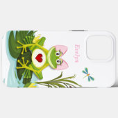 個性的なファンシーな女の子のカエル Case-Mate iPhoneケース (裏面 (横))