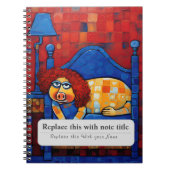 個性的なファンシー動物 - かわいい豚 ノートブック (正面)