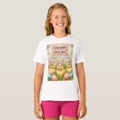 個性的なボヘミアン風うさぎのイースターTシャツ Tシャツ (正面フル)