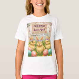 個性的なボヘミアン風うさぎのイースターTシャツ Tシャツ