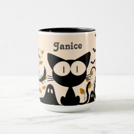 個性的なマグカップ不気味- Cute Black Cats マグカップ