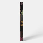 個性的なユニークレトロ幾何学アート柄 iPhoneケース (左側面)