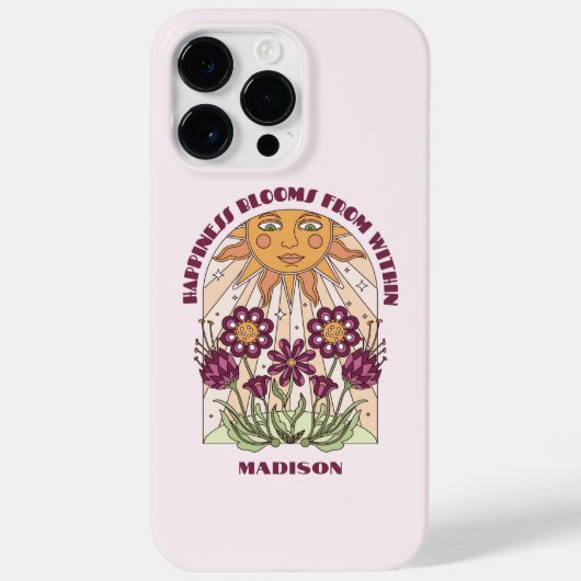 個性的なレトロな幸せは内側から咲く Case-Mate iPhoneケース (裏面)