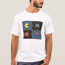 個性的な四つの目プリントTシャツ Tシャツ