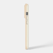 個性的な太字モノグラム ニュートラルストライプ iPhoneケース (左側面)