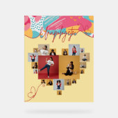 個性的な女性らしいフォトコラージュ アクリルサイン (正面)
