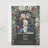 個性的な植物のクリスマスアーチ写真 シーズンカード (正面)