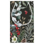 個性的な植物のクリスマスデザイン スモールペーパーバッグ (裏面)