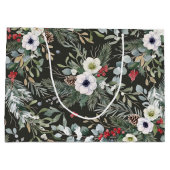 個性的な植物のクリスマスデザイン ラージペーパーバッグ (裏面)