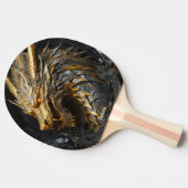 個性的な激しい金のドラゴン 卓球ラケット (横)