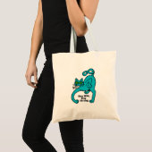 個性的な猫のイラスト トートバッグ (正面(商品))