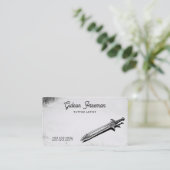 個性的な白黒のタトゥーアーティスト 名刺 (スタンド正面)