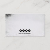 個性的な白黒のタトゥーアーティスト 名刺 (裏面)