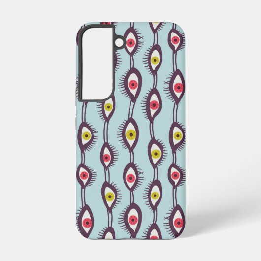 個性的な目 変わった サイケデリック グルーヴィー SAMSUNG GALAXYケース (裏面)