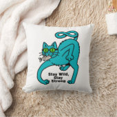 個性的な表情の猫 クッション (ブランケット)