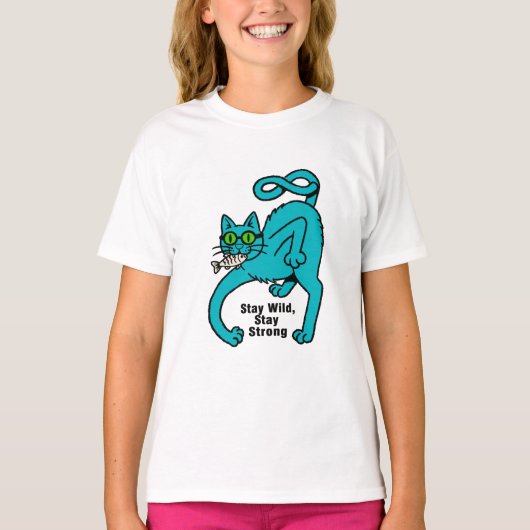 個性的な表情の猫 Tシャツ (正面)