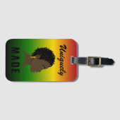 個性的な黒人女性ラゲッジタグ ラゲッジタグ (正面横)