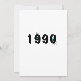 個性的な1990アイグラフィック誕生日カード | アーティスティックな9