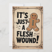 個性的な ちょっとした肉の傷 面白い ヴィンテージ シーズンカード (正面)