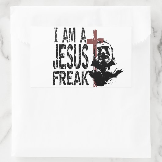 個性 – 私はイエス・フリーク 長方形シール (バッグ)