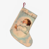 倍が天使によってが飛ぶパーソナライズなベビーは味方しました スモールクリスマスストッキング (正面 (吊り時))