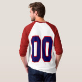 倍のゼロ青及び赤い Tシャツ (裏面フル)