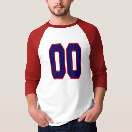 倍のゼロ青及び赤い Tシャツ (正面)