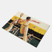 倍のテニスのマッチ ドアマット (アングル)