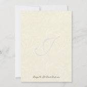 倍はアイボリーの写真の結婚式のサンキューカード味方しました サンキューカード (裏面)