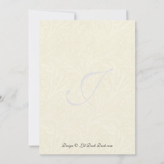 倍はアイボリーの写真の結婚式のサンキューカード味方しました サンキューカード (裏面)