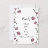 倍はサンキューカードメイド・オブ・オーナー（花嫁付き添い人）のための味方しました サンキューカード (正面)