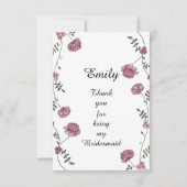 倍はサンキューカード新婦付添人のための味方しました サンキューカード (正面)