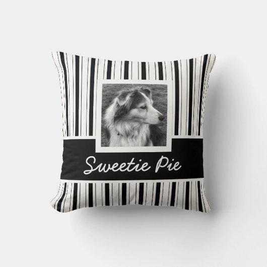 倍はストライプなInstagramの写真BW味方しました クッション (正面)