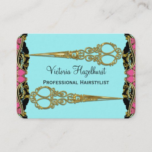 倍はパリのバロックHairstyistを切ります 名刺 (正面)