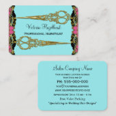 倍はパリのバロックHairstyistを切ります 名刺 (正面/裏面)