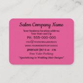 倍はパリの真珠のバロックHairstyistを切ります 名刺 (裏面)