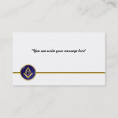 倍はフリーメーソンの名刺味方しました 名刺 (裏面)