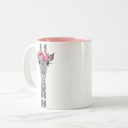 倍はマグ花の王冠によってキリンの味方しました ツートーンマグカップ (正面左)