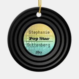 倍はレトロのビニールの金ゴールドのディスコライト記念品味方しました セラミックオーナメント