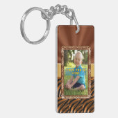 倍は写真Keychainあなたの2つの写真のための味方しました キーホルダー (正面左)