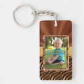 倍は写真Keychainあなたの2つの写真のための味方しました キーホルダー (正面)