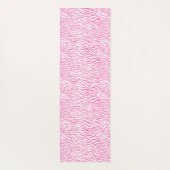 倍は味方しました: ピンクのヒョウおよびピンクのシマウマのプリント ヨガマット (裏面)